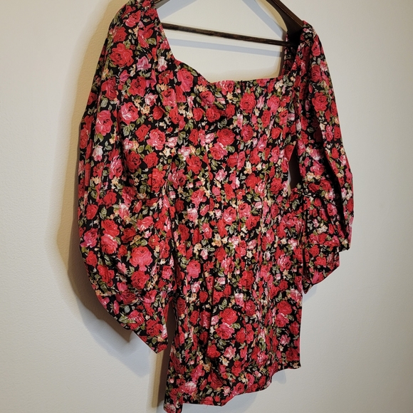 Boohoo Petite Corset Style Puff Sleeve Mini Dress Size 2 - Picture 10 of 11